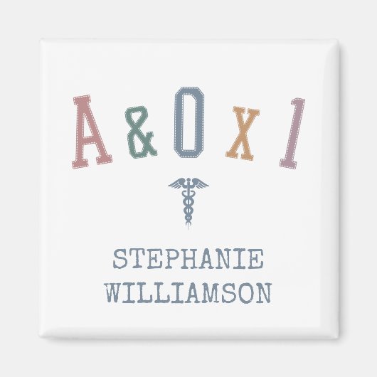 Waarschuwing en georiënteerd op persoonlijke Aange Magneet (Voorkant)