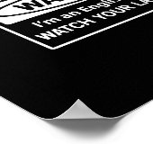 Waarschuwing Engelse leraar Poster (Hoek)