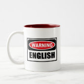 Waarschuwing ENGELSE Mok (Links)