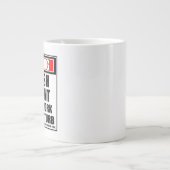 Waarschuwing Engelse student hard op het werk Grote Koffiekop (Voorkant)