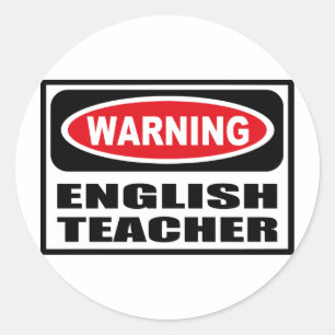 Waarschuwing ENGLISH TEACHER Sticker