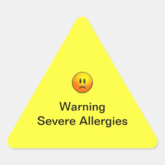 Waarschuwing Ernstige allergieën Sticker (Voorkant)