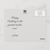 Waarschuwing Etiket Briefkaart leraar (Achterkant)