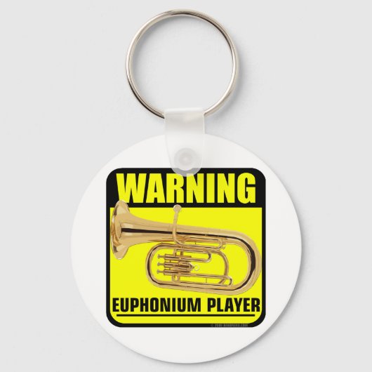Waarschuwing! Euphonium Player Sleutelhanger (Voorkant)