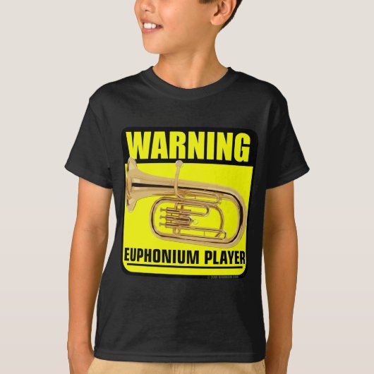 Waarschuwing! Euphonium Player T-shirt (Voorkant)