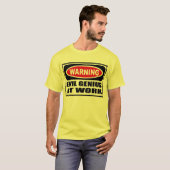 Waarschuwing EVIL GENIUS BIJ T-Shirt Mannen OP HET (Voorkant volledig)