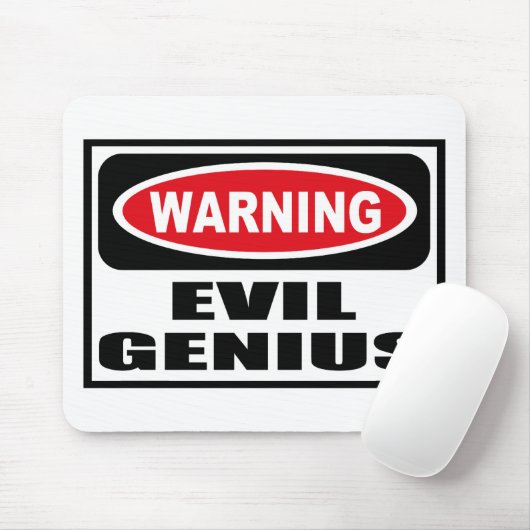 Waarschuwing EVIL GENIUS Mousepad Muismat (Met muis)