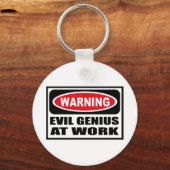 Waarschuwing EVIL GENIUS OP HET Sleutelhanger (Voorkant)