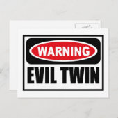 Waarschuwing EVIL TWIN Briefkaart (Voorkant / Achterkant)