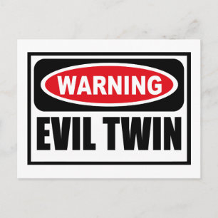 Waarschuwing EVIL TWIN Briefkaart