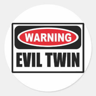 Waarschuwing EVIL TWIN Sticker