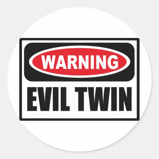 Waarschuwing EVIL TWIN Sticker (Voorkant)