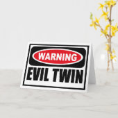 Waarschuwing EVIL TWIN Wenskaart Kaart (Gele Bloem)