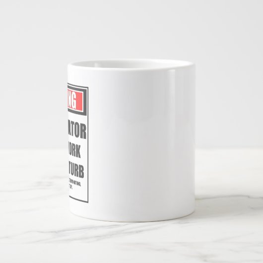 Waarschuwing Exterminator hard op het werk stoort  Grote Koffiekop (Voorkant)