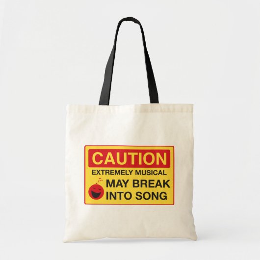 Waarschuwing: Extreem Muzikaal Tote Bag (Voorkant)