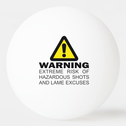 Waarschuwing extreem risico gevaarlijk schot en kr pingpongbal (Voorkant)