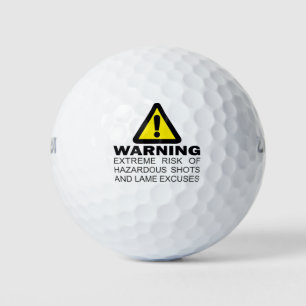 Waarschuwing extreem risico gevaarlijk schot en la golfballen