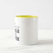 Waarschuwing: extreem vijandig tot koffie - grappi tweekleurige koffiemok (Center)