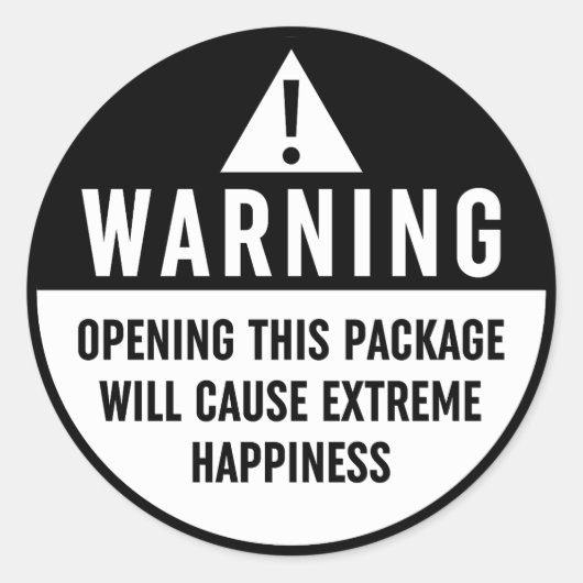 Waarschuwing Extreme Happiness Label (Voorkant)