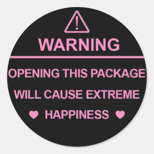 Waarschuwing: Extreme Happiness Sticker