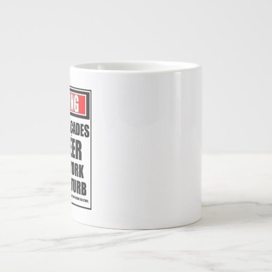 Waarschuwing Façades Engineer Hard op Work Grote Koffiekop (Voorkant)