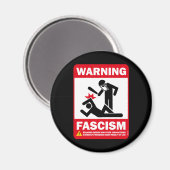 Waarschuwing: fascisme magneet (Voorkant / Achterkant)