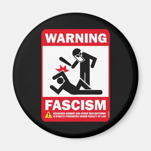 Waarschuwing: fascisme magneet (Voorkant)