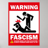 Waarschuwing: fascisme poster (Voorkant)