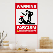 Waarschuwing: fascisme poster (Keuken)