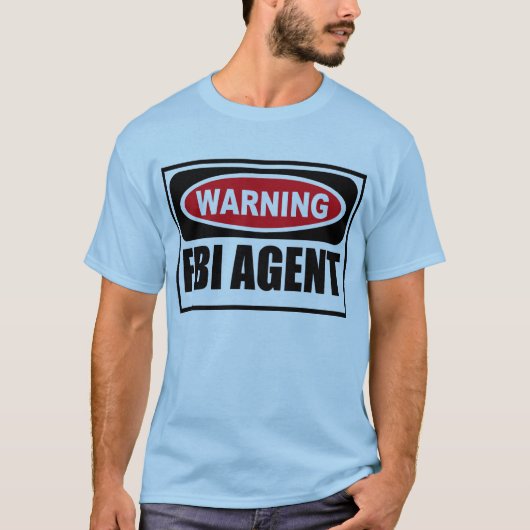Waarschuwing FBI AGENT Mannen T-Shirt (Voorkant)