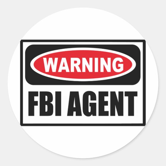 Waarschuwing FBI AGENT Sticker (Voorkant)