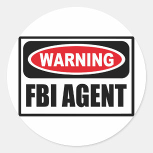 Waarschuwing FBI AGENT Sticker