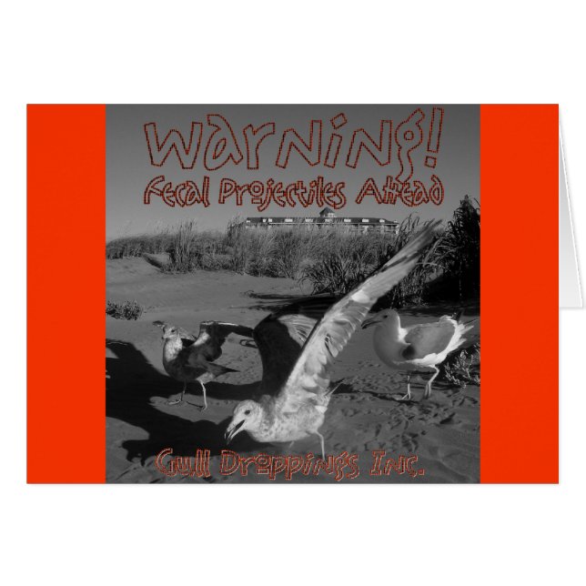 Waarschuwing!  Fecale projectielen voor! (Voorkant Horizontaal)