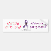 Waarschuwing Fibro Fog Bumpersticker (Voorkant)