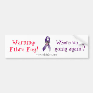 Waarschuwing Fibro Fog Bumpersticker