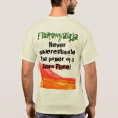 Waarschuwing! Fibromyalgie Flare! Lichter T-shirt (Achterkant)
