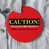 Waarschuwing Filosoof Discours Alert! Knop Ronde Button 6,0 Cm (In situ)