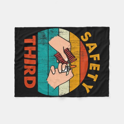 Waarschuwing Fireworks Firecrackers Safety Derde v Fleece Deken (Voorkant (Horizontaal))