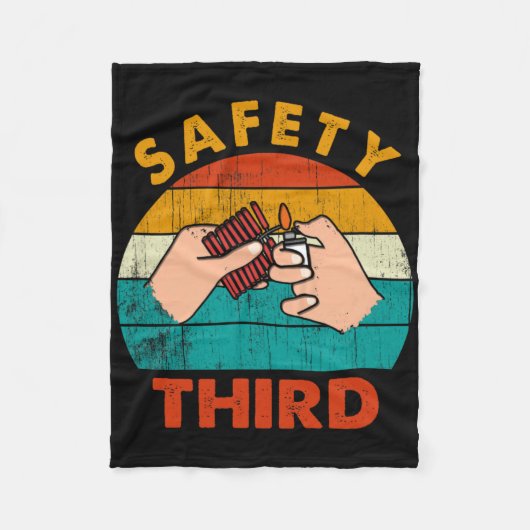 Waarschuwing Fireworks Firecrackers Safety Derde v Fleece Deken (Voorkant)