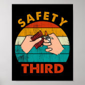 Waarschuwing Fireworks Firecrackers Safety Derde v Poster (Voorkant)