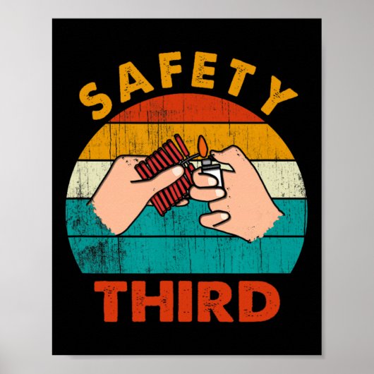 Waarschuwing Fireworks Firecrackers Safety Derde v Poster (Voorkant)