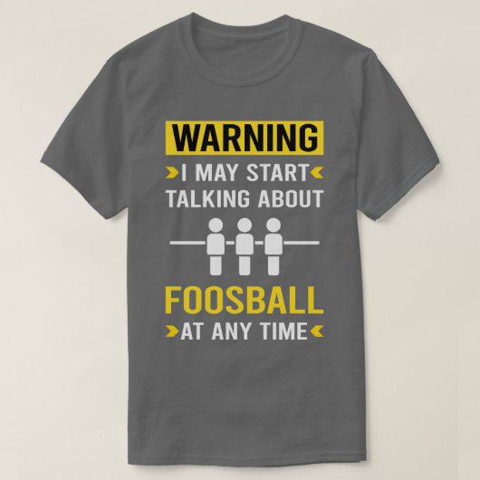 Waarschuwing Foosball T-shirt (Design voorkant)