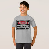 Waarschuwing FOOTBALL FANATISCH Kind T-shirt (Voorkant volledig)