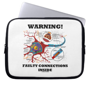Waarschuwing! Foutverbindingen binnen Neuron-synap Laptop Sleeve