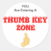 Waarschuwing Franse claxon Ronde Sticker (Voorkant)