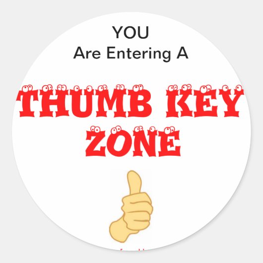 Waarschuwing Franse claxon Ronde Sticker (Voorkant)