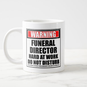 Waarschuwing Funeral Director Hard-Work Grote Koffiekop