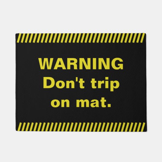 WAARSCHUWING. Ga niet op mat. Deurmat (Voorkant)