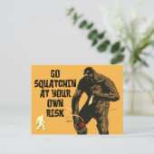 Waarschuwing: Ga op eigen risico pleiten! Briefkaart (Staand voorkant)