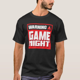 Waarschuwing game game spelspeler Night Video Game T-shirt